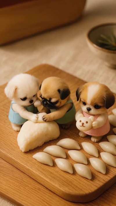 They worked really hard to cook everything.