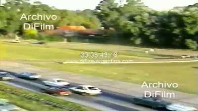 La Panamericana antes de las ampliaciones construídas en el gobierno de Carlos Saul Menem.