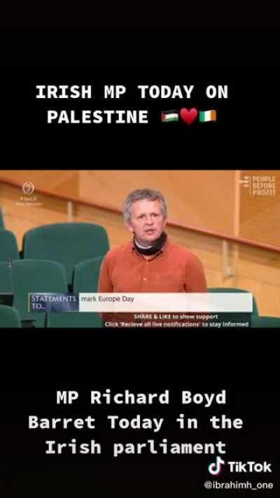 Richard boyd barret talking about what's going on right now 🇮🇪❤️🇵🇸