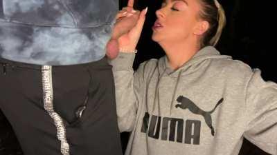 [kik AussieRoleplay19] “I can’t believe this bud.. I think we are going to get caught.. stop tugging my shorts down.”