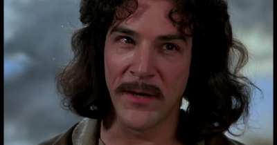 Inigo Montoya (Mandy Patinkin) duels the Dread Pirate Roberts (Cary Elwes), in a sword fight from 