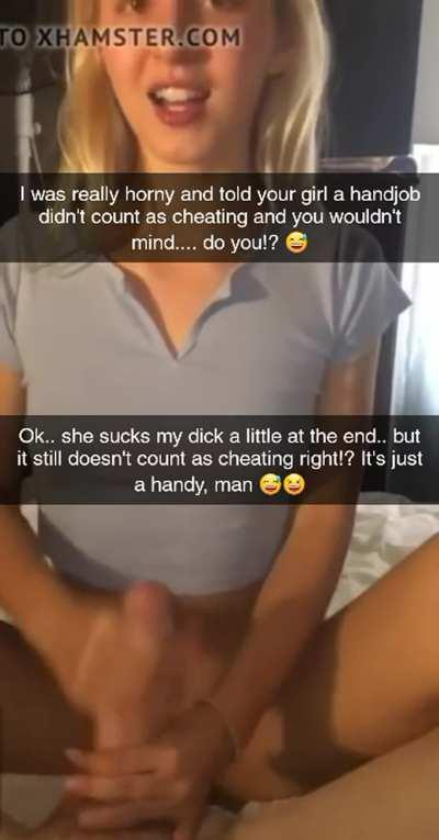 It's just handjob.. it's not cheating right!??