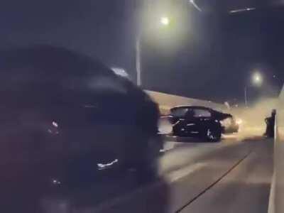 Challenger challenging a Tesla