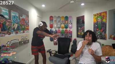 Bruce squirts on tony shhnow after hitting 1 mil