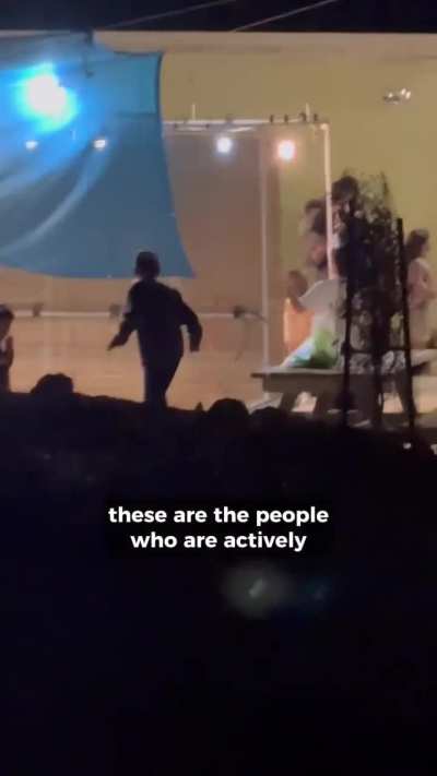 Human rights activist Andrey documents how Israeli settlers take over a Palestinian land to celebrate their holiday in a Palestinian community in Umm al-Khair, Hebron, occupied West Bank.