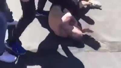 Please people, stop fighting on concrete..