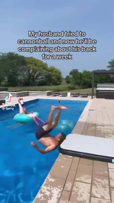 To enter the pool safely...