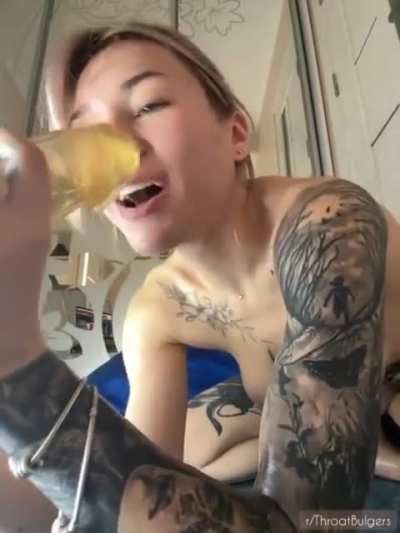 Future Star Ramming Rubber Cock Down Her Throat