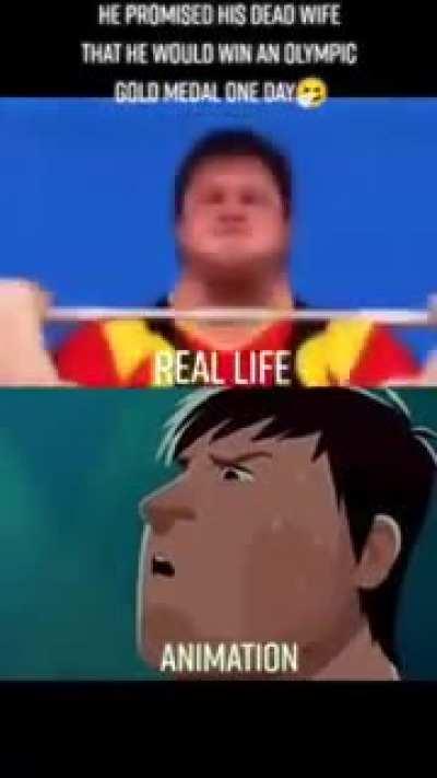 He promised his dead wife that he would win an Olympic Gold medal one day.