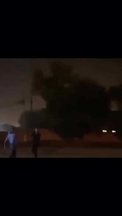 Walking towards someone (in a threatening manner) with a gun