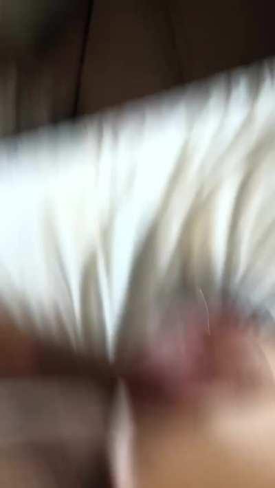 Blonde wife takes it from the back