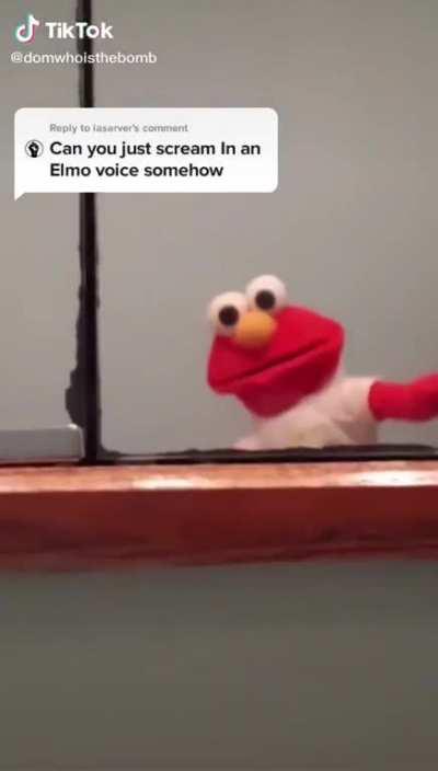 Elmo. (Video is not mine and belongs to its rightful owner)