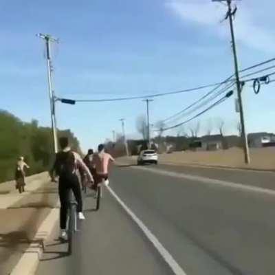 drive on the road and endangering the drivers? get hit