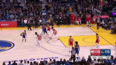 [Highlight] Klay hits the three to give him 44