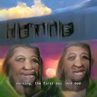 I had a neural network hallucinate over the bible - the text is the input to generate the visuals, and the audio is a mix between text to speech and autoencoder-based processing of gregorian chants