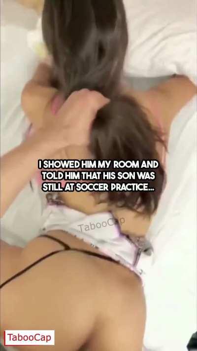 My boyfriend's dad fucked my 18 year old pussy while he was at soccer practice