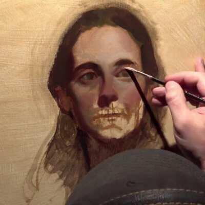 Bone 2 Flesh 2 Likeness demo, oil on linen