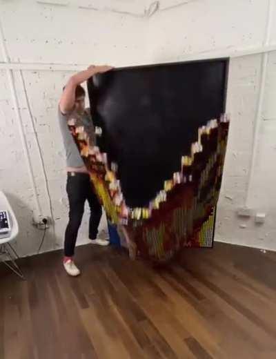 Tipping over Rubik’s cube.