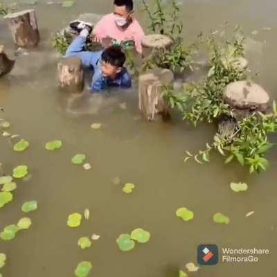 Just kid being fucking stupid