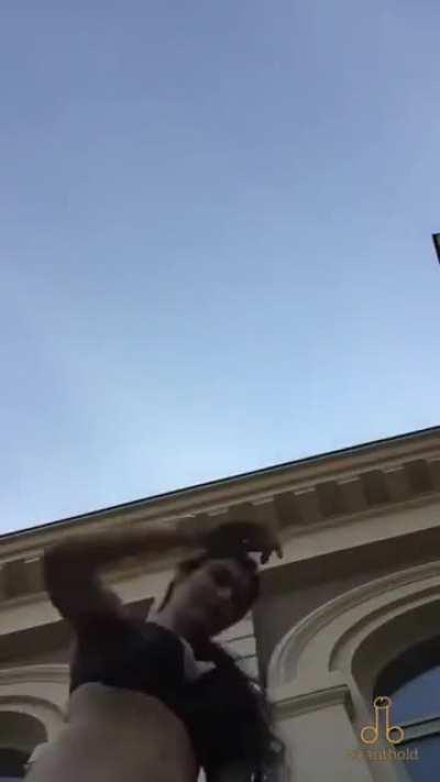 Best Case Scenario : She lost a bet. But that's probably not why she did this.