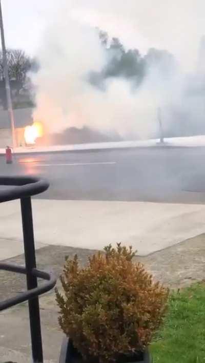 Electric box in estate blowing up