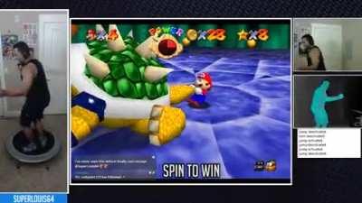 I made a Kinect mod for Mario 64 to add some Exercise at Home! Jump and Spin IRL to Control Mario