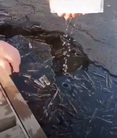Pulling ice out of water