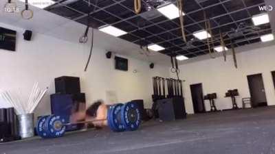 Attempting a muscle up and nearly killing himself