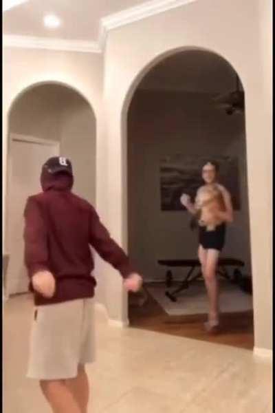 Meeting your girlfriend's dad for the first time doing a tiktok trend