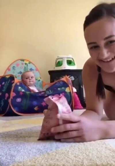 This baby's reaction to her food