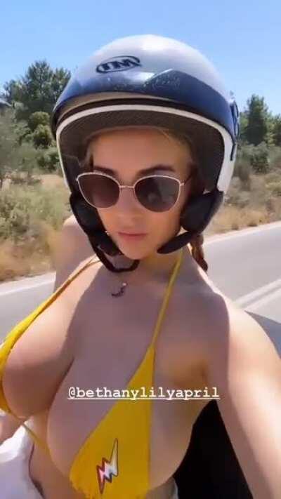 Massive Juggs in Bikini Top