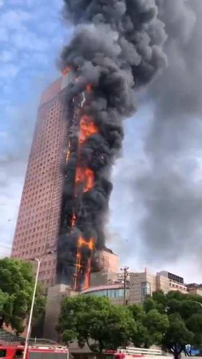fire in Changsha, China