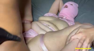 He stretched me while my husband watched