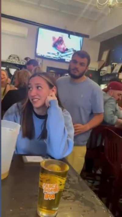 To talk to the woman