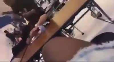 Keed and Bruce at lunch