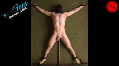 Edging in Chastity while Tied Down - Prostate Vibrator - Straight Guy Anal Probe 😈😜26 (m)