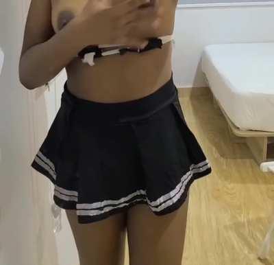 Can I keep my skirt on when I ride you 