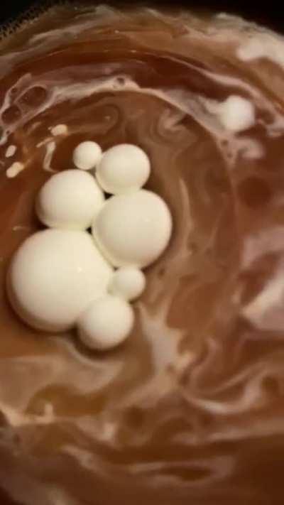 Poured cream into my coffee this morning and this happened.