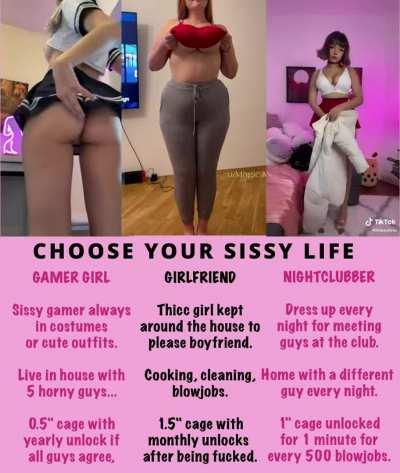 Choose your Sissy Life