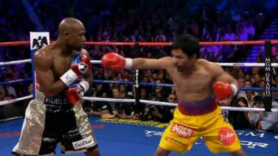 Mayweather timing and interrupting his opponent's combinations with his counter right hand