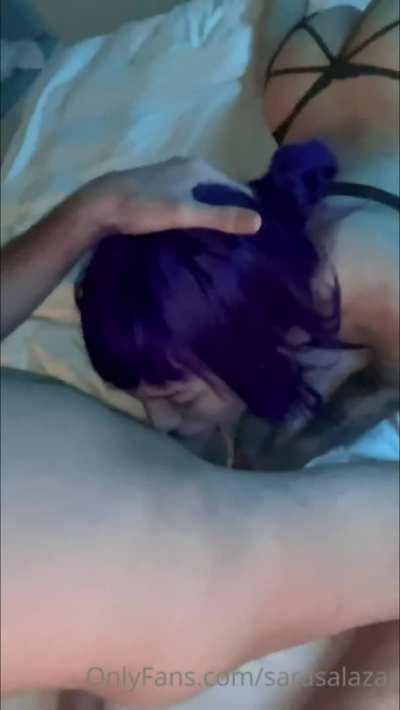 Sara deepthroating skills