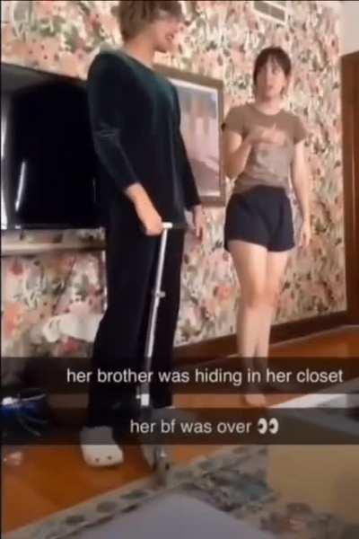 Nick at it again trying to protect his sissy