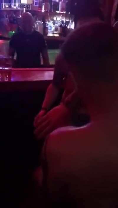 Man set alight by taser in bar