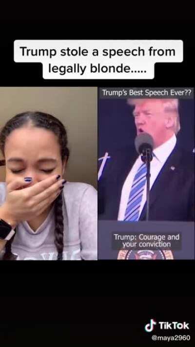 Trump steals speech from legally blonde movie