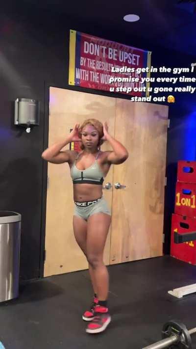 Ladies get in the gym I promise you every time u step out u gone really stand out