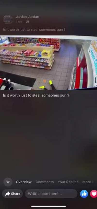 Trying to steals someone’s gun goes wrong