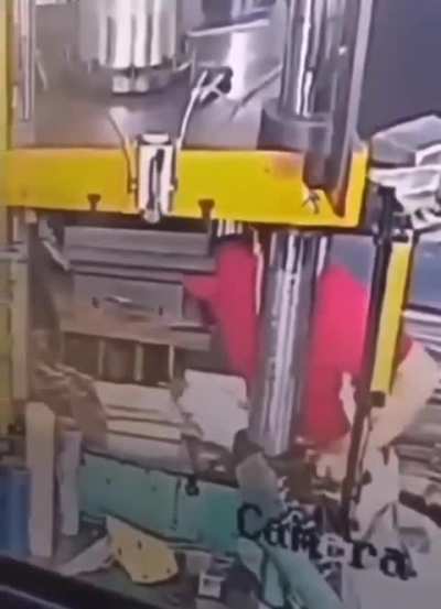Having your arm flattened by heavy machinery.