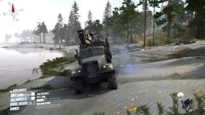 MudRunner | KrAZ-255 | 2 Medium Log Trailers