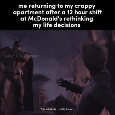 Joker laughing saying 