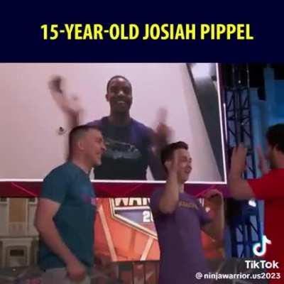 Casually speedrunning Ninja warrior obstacles is menace behaviour and he deserves all the medals